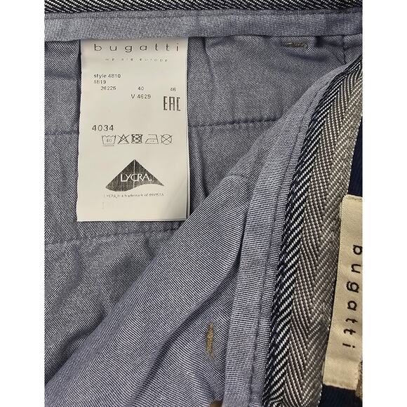 40x31 Bugatti khaki chino preppy casual dress pants neutral European designer - Picture 6 of 10